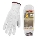 Gants en tricot de poly / coton jauge 7 poignet de tricot large 6/Pqt
