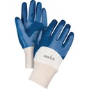 Gants à doublure interlock de poids moyen taille Grand/9 Coton paume enduite de Nitrile doublure Coton