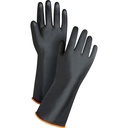 Gants de poids lourd pour la manipulation de produits chimiques taille Grand/9 Latex de caoutchouc poignet Bourrelet/Enroulé