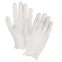 Gants d'inspection de poids moyen taille Hommes Poly/coton poignet À ourlet