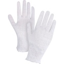 Gants d'inspection légers taille Dames Poly/coton poignet Non ourlé
