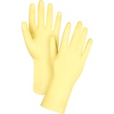 Gants jaune canari de première qualité résistants aux produits chimiques taille T-Grand/10 Latex de caoutchouc poignet Droit doublure Ouatée